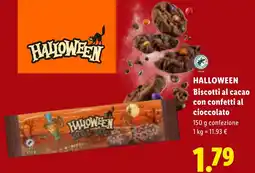 Lidl Halloween Biscotti al cacao offerta
