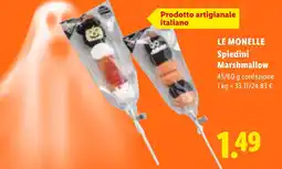 Lidl Le Monelle spiedini marshmallow offerta