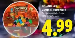 Lidl Caramelle gommose Halloween offerta