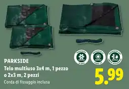 Lidl Telo multiuso Parkside offerta