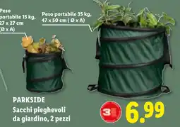 Lidl Sacchi pieghevoli da giardino offerta