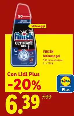 Lidl Finish Ultimate gel offerta