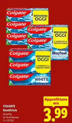 Lidl Colgate Dentifricio offerta