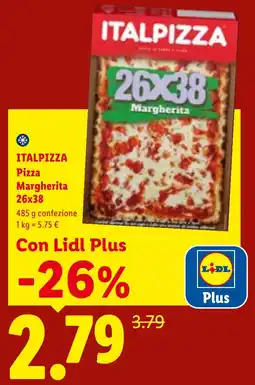 Lidl Italpizza pizza margherita offerta