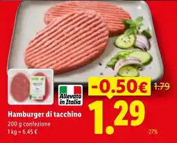 Lidl Hamburger di tacchino offerta