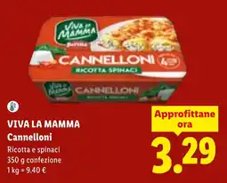 Lidl Viva la mamma Cannelloni offerta