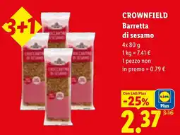 Lidl Crownfield Barretta di sesamo offerta