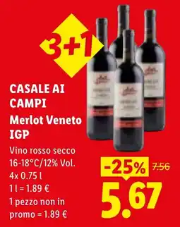 Lidl Casale ai Campi Merlot Veneto IGP offerta