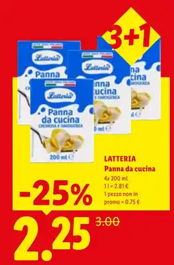 Lidl Latteria Panna da cucina offerta