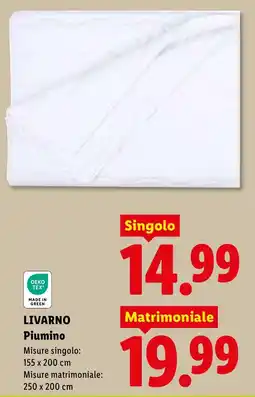 Lidl Livarno Piumino offerta