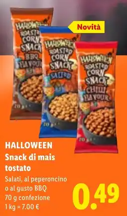 Lidl Halloween Snack di mais tostato offerta