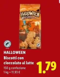 Lidl Halloween Biscotti con cioccolato al latte offerta