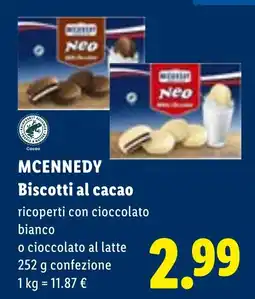 Lidl McKennedy Biscotti al cacao offerta