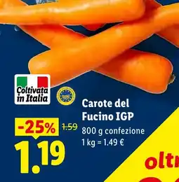 Lidl Carote del Fucino IGP offerta
