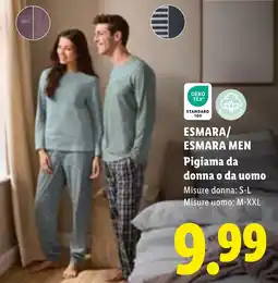 Lidl Esmara/ Esmara Men Pigiama da donna o da uomo offerta