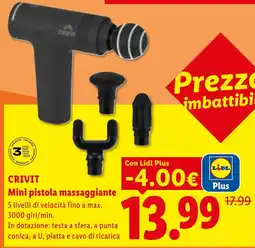 Lidl Crivit Mini pistola massaggiante offerta