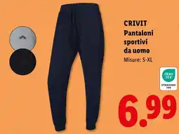Lidl Crivit pantaloni sportivi da uomo offerta