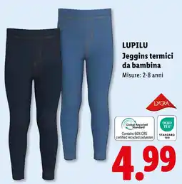 Lidl Lupilu Jeggins termici da bambina offerta