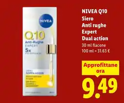 Lidl NIVEA Q10 Siero Anti rughe Expert offerta
