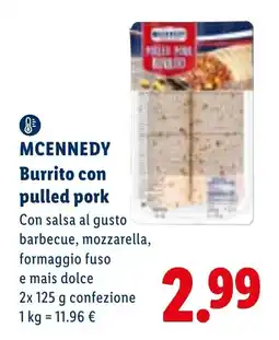 Lidl McKennedy Burrito con pulled pork offerta