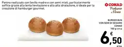 Spazio Conad Burger Bun con semi di sesamo Conad offerta