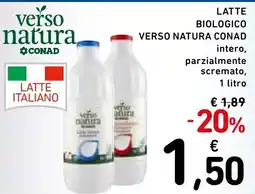Spazio Conad Latte biologico verso natura conad offerta