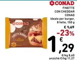 Spazio Conad Finette con cheddar Conad offerta
