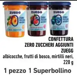 Spazio Conad Confettura zero zuccheri aggiunti Zuegg offerta