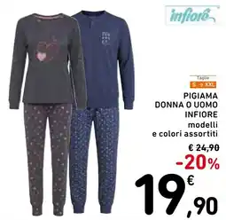 Spazio Conad Pigiama donna o uomo Infiore offerta