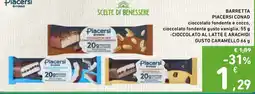 Spazio Conad Barretta Piacersi Conad cioccolato fondente e cocco offerta