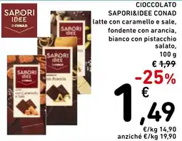 Spazio Conad Cioccolato Sapori&Idee Conad offerta