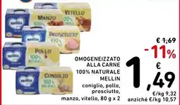 Spazio Conad Omogeneizzato alla carne Mellin offerta