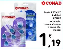 Spazio Conad Tavoletta wc profumata con candeggina e acqua blu offerta