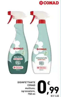 Spazio Conad Disinfettante Conad multiuso, sgrassatore offerta