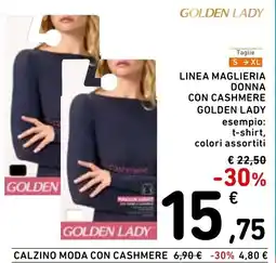 Spazio Conad Linea maglieria donna con cashmere golden lady offerta
