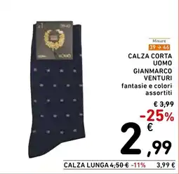Spazio Conad Calza corta uomo Gianmarco Venturi offerta
