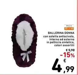 Spazio Conad Ballerina donna offerta