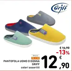 Spazio Conad Pantofola uomo o donna Griff offerta