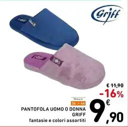 Spazio Conad Pantofole Griff offerta