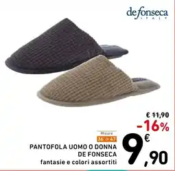 Spazio Conad Pantofola uomo o donna de fonseca offerta