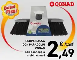 Spazio Conad Scopa bassa con paracolpi Conad offerta
