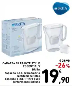 Spazio Conad Caraffa filtrante style essentials Brita offerta