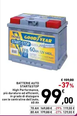 Spazio Conad Batterie auto Start&Stop Goodyear offerta