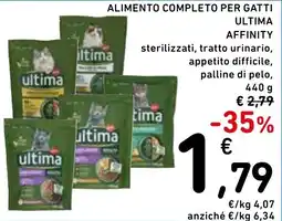 Spazio Conad Alimento completo per gatti Ultima Affinity offerta
