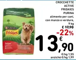 Spazio Conad Crocchette active friskies purina offerta