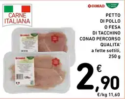Spazio Conad Petto di pollo o fesa di tacchino CONAD Percorso Qualita' offerta