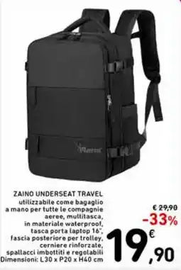 Spazio Conad Zaino Underseat Travel offerta