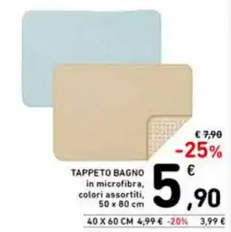 Spazio Conad Tappeto bagno in microfibra offerta
