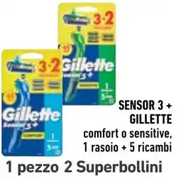 Spazio Conad Gillette Sensor 3+ offerta