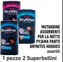 Spazio Conad Mutandine assorbenti per la notte pyjama pants drynites huggies offerta